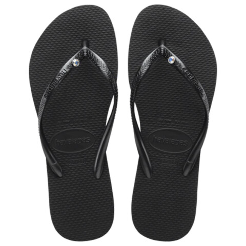 Ojotas Havaianas Slim Crystal Swarovski II Negro