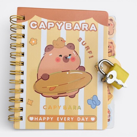 Libreta Capibara con Candado Capibara Surf