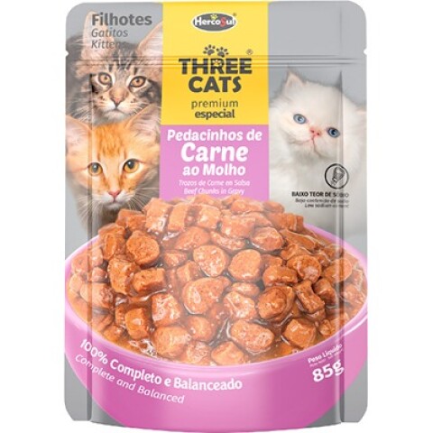 THREE CATS ORIGINAL SACHET GATITOS 85 GR Unica