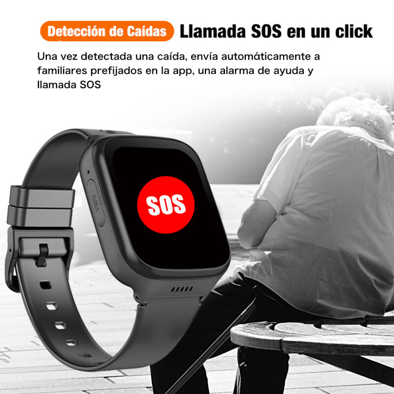 Reloj Teléfono 4g, Botón SOS, Gps Control Caídas, Monitoreo Salud CT30-PRO Sin Color