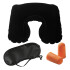 Set De Viaje Almohada Inflable + Cubre Ojos Calidad Variante Color Negro