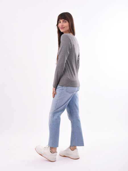 REMERA BÁSICA ENELDO GRIS OSCURO