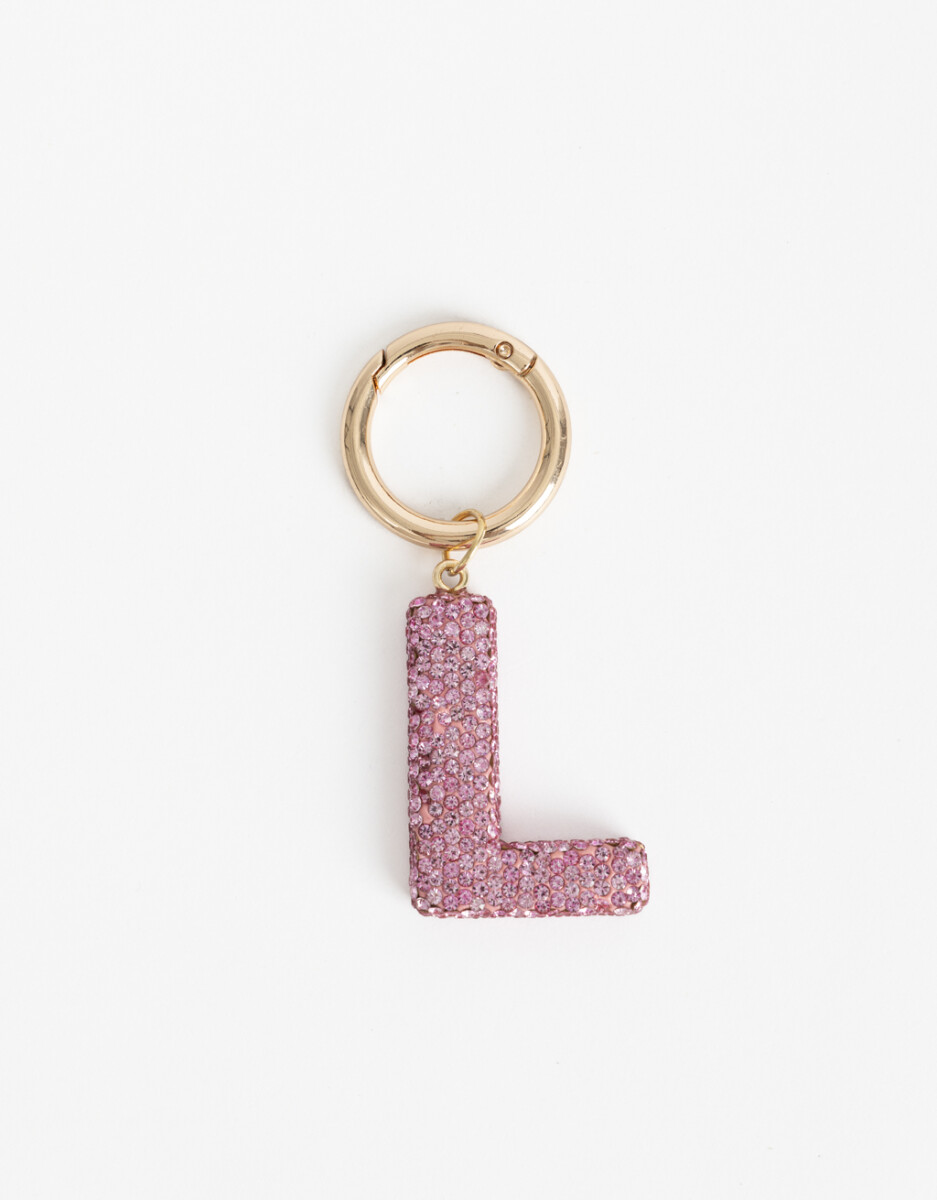 Llavero Y Bag Charm Strass Letra "l" 