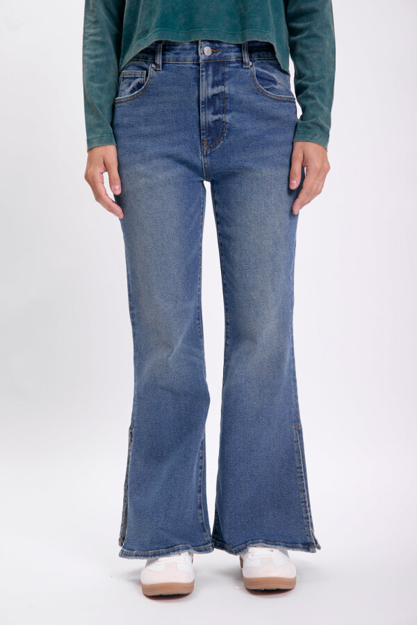 Pantalón jean oxford Azul Medio