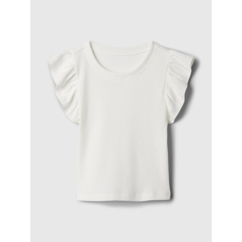 SS BRANNANS RIB FLUTTER TOP NEW OFF WHITE