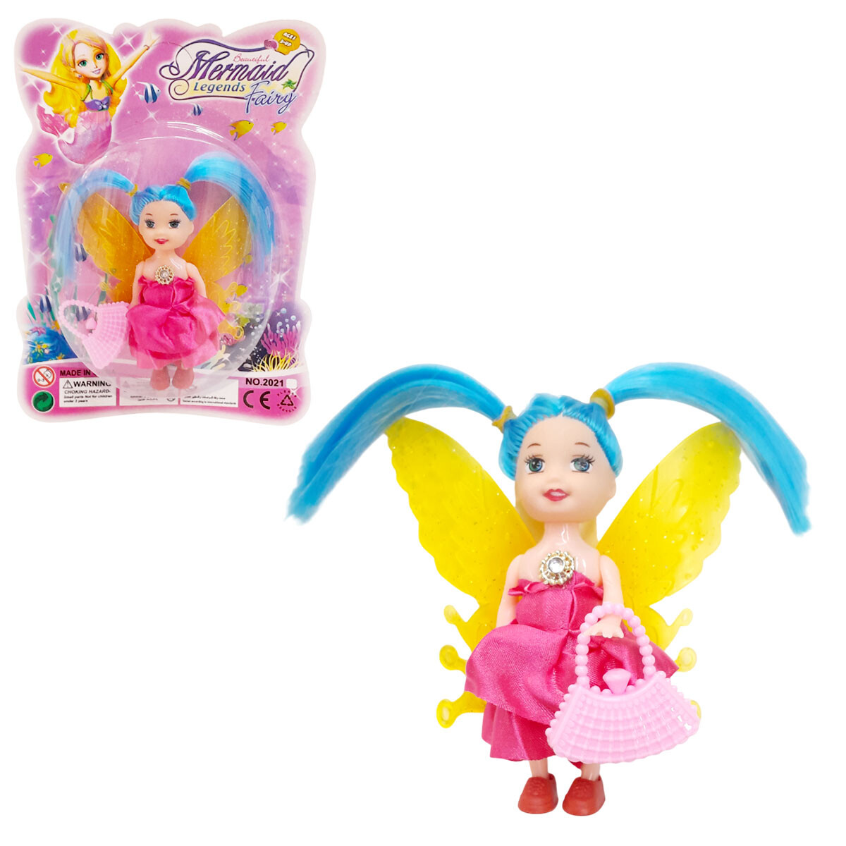 Outlet Muñeca Hada con colitas y cartera - Outlet Muñeca Hada Con Colitas Y Cartera 