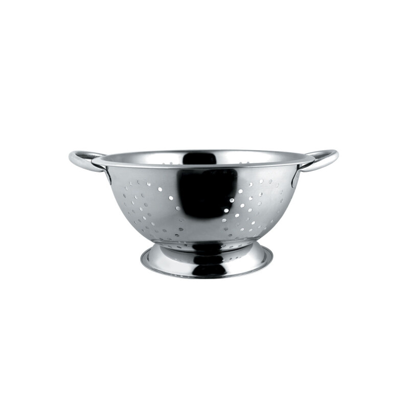 Colador con asas en acero inoxidable 24 cm PLATEADO