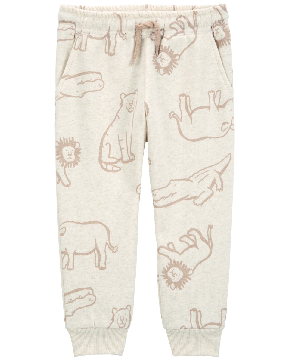 Pantalón de algodón afelpado, diseño animales 