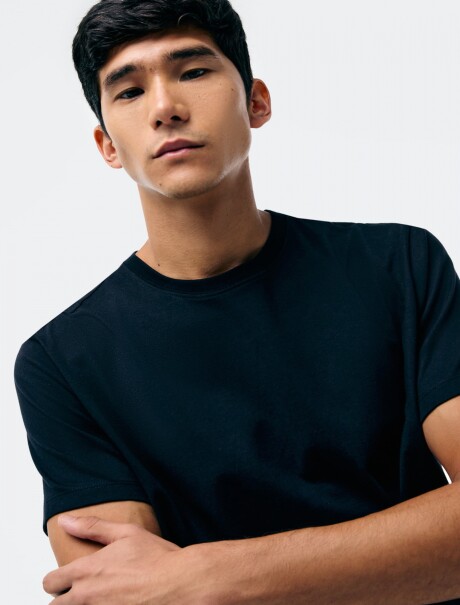 CAMISETA BÁSICA SÚPER COTTON NEGRO