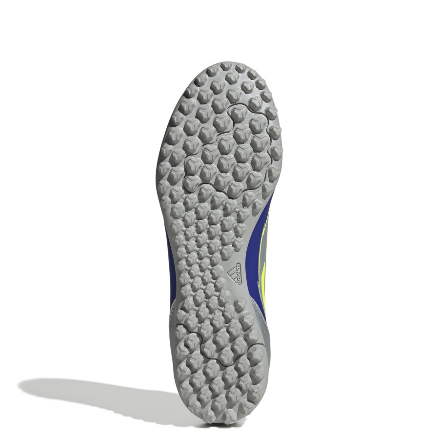 Championes de Fútbol 5 Unisex Adidas F50 Club TF Messi Plateado - Azul - Amarillo