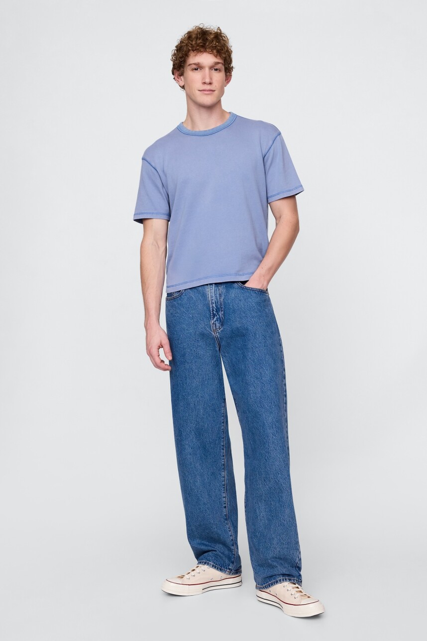 Remera Cropped Hombre Soft Cornflower