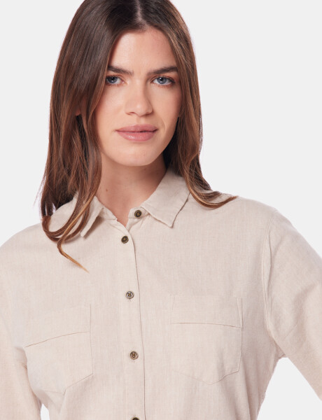 CAMISA DE LINO Beige