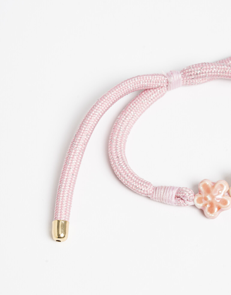 Pulseras Flexibles Color Pulsera Flexible Para Niñas Flores Cerámica - Combinacion Multicolor