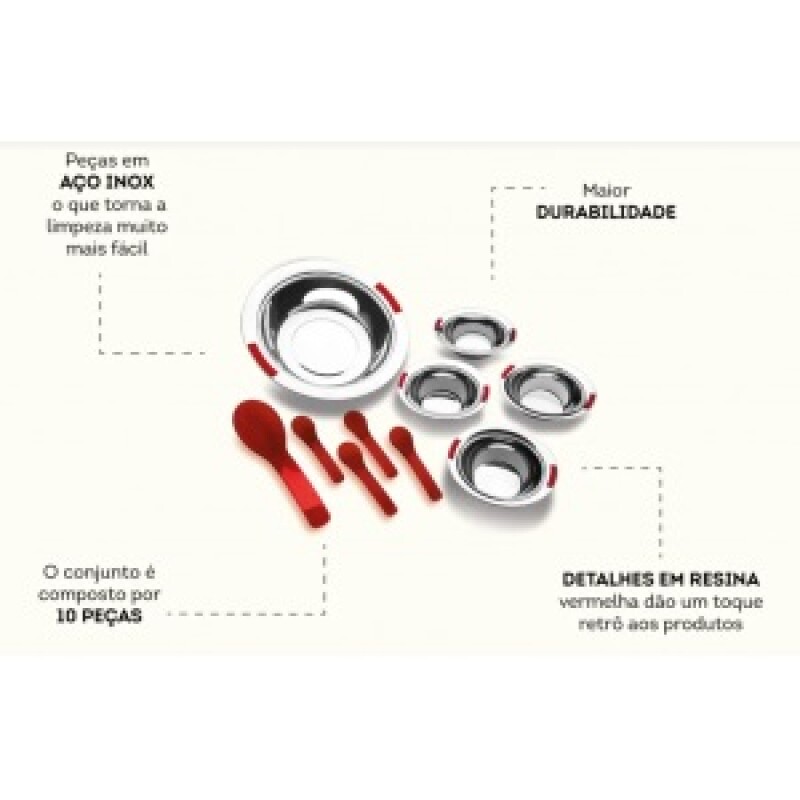 Juego para postre Brinox 10 piezas Juego para postre Brinox 10 piezas