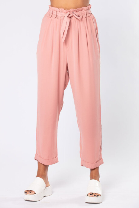 Pantalon color online rosa