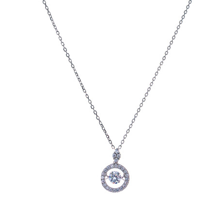 Cadena y dije de Plata 925 rodinada y circonias Cadena y dije de Plata 925 rodinada y circonias
