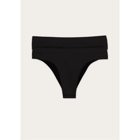 KIT COM 2 CALCINHAS FEM PRETO