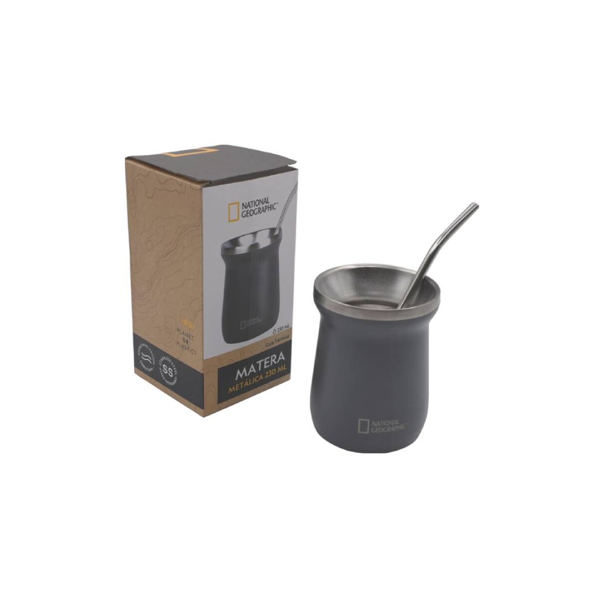 Mate National Geographic Metalico 230ml - Gris 