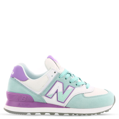 Championes de Mujer New Balance Classics Traditionnels Blanco - Verde Agua - Violeta