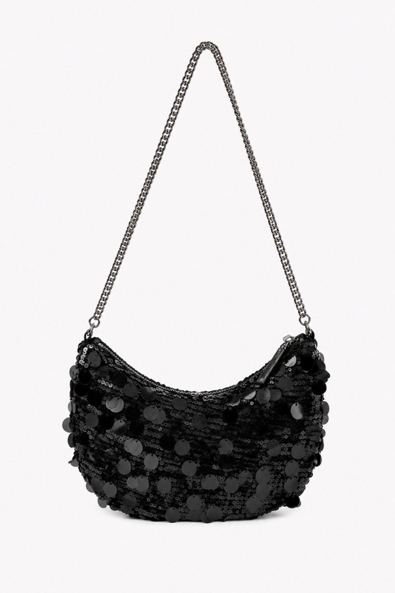 Cartera Sequins - Negro 