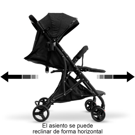 Coche Plegable Premium Expert Kids Paragüita Cama Negro