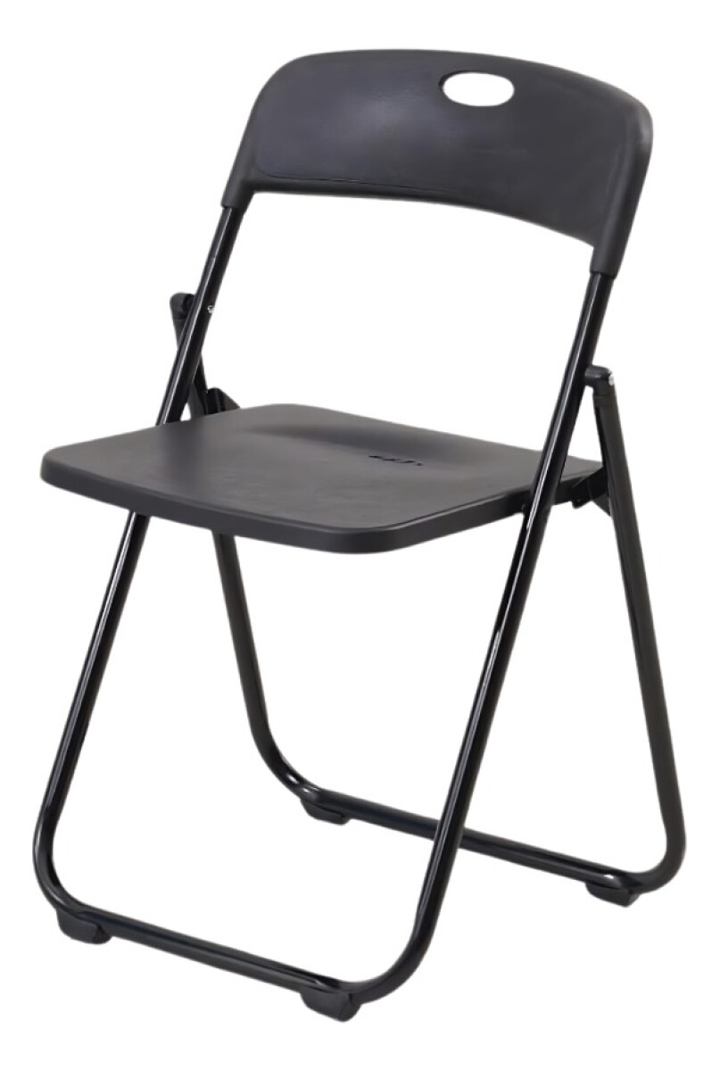 Silla Plegable Reforzada Para Jardin Exterior Metal Plastico - Negro 