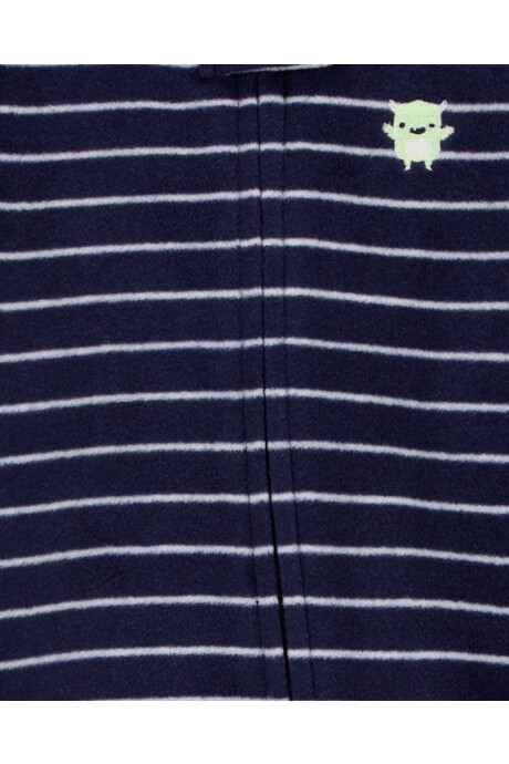 Pijama una pieza de micropolar, con pie, diseño monstruo Sin color