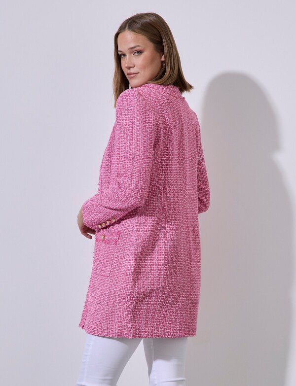 Chaqueta Tweed Larga ROSA/MULTI