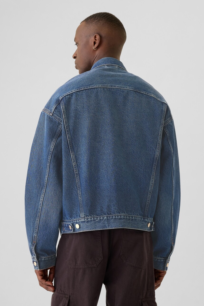 Campera Jean Hombre Dark Wash Indigo 119