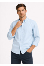 Camisa Arrow Lino Cotton Manga Larga CELESTE