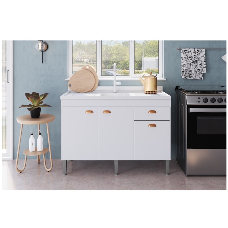 Bajo Mesada Mueble Cocina 3 puertas 1 cajón 120 cm Sin Pileta Bajo Mesada Mueble Cocina 3 Puertas 1 Cajón 120 Cm Sin Pileta