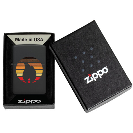 Encendedor Zippo Negro Mate C/diseño 0