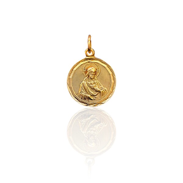 Dije Sagrado Corazón-Oro bajo-Sin piedra-CP8595 Sinpiedra