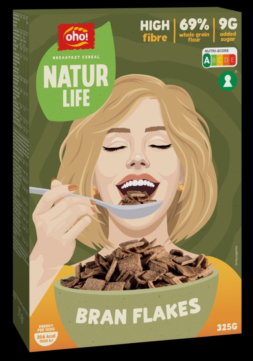Cereales brakfast bran flakes Oho 