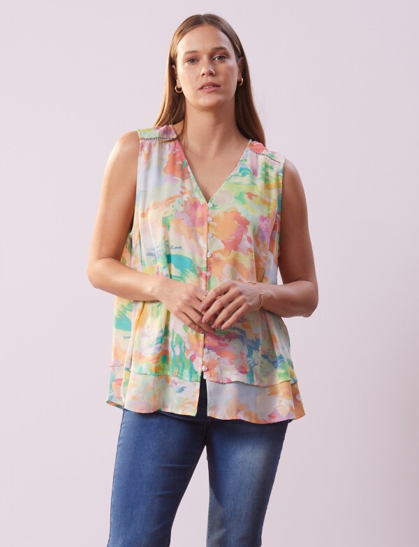 Blusa Print MULTI/VERDE
