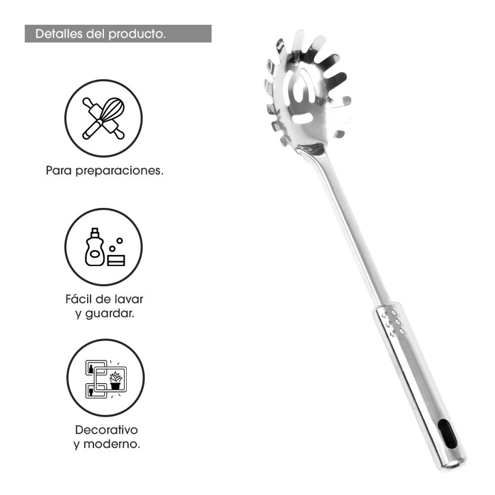 Utensilio Cocina 33cm Unidad Gastronomia Varios Modelos Cuchara para fideos