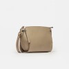 Bandolera Sauvage en cuero graneado Taupe Niquel