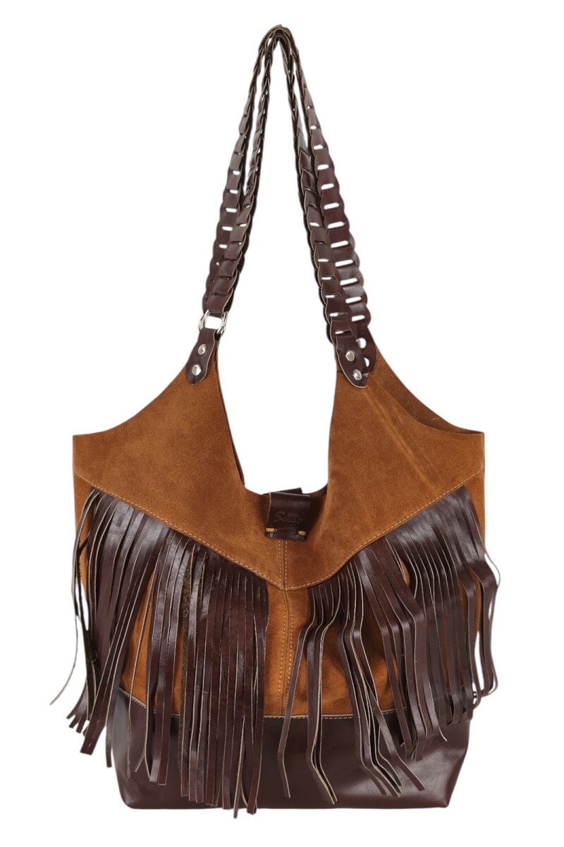 Tote Bag de cuero con flecos Oxido