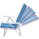 Silla reclinable 4 posiciones aluminio AZUL