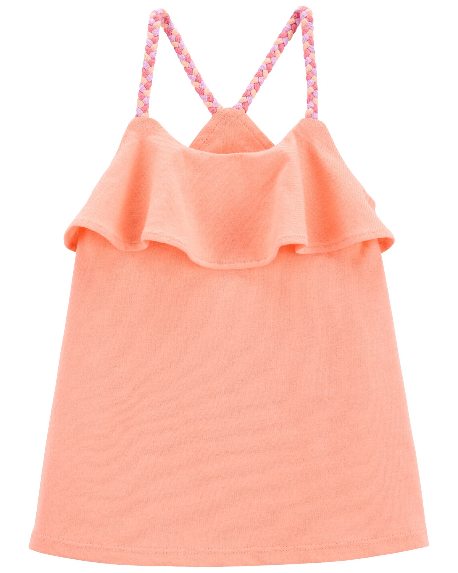 Musculosa Trenzada con Volado Sin color