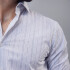 Camisa Luxury Blanco con rayas finas