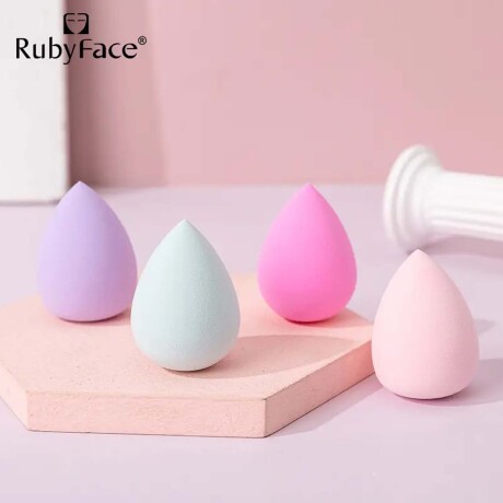 Set de 4 esponjas para Difuminar Maquillaje Verde Agua