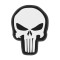 Parche reflectivo calavera Punisher Gris