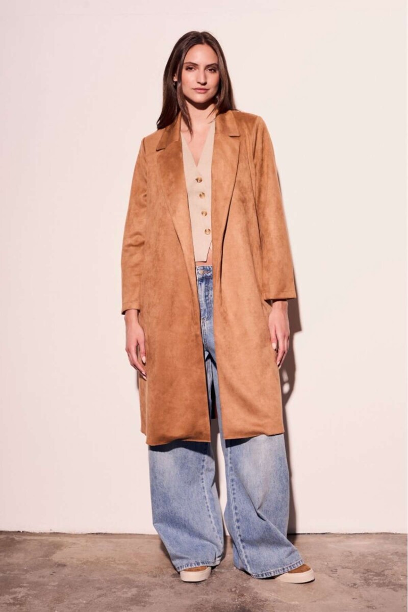 Trench Gamuza Cuero Vegano - Beige 