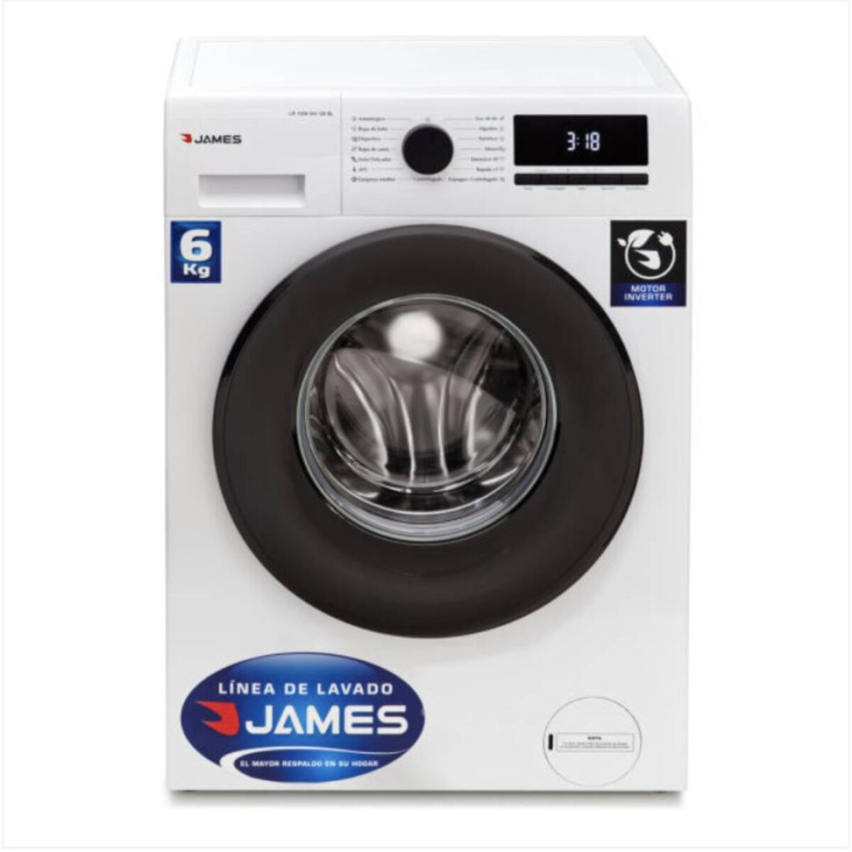 Lavarropas JAMES LR 1006 INV 6Kg - Blanco 
