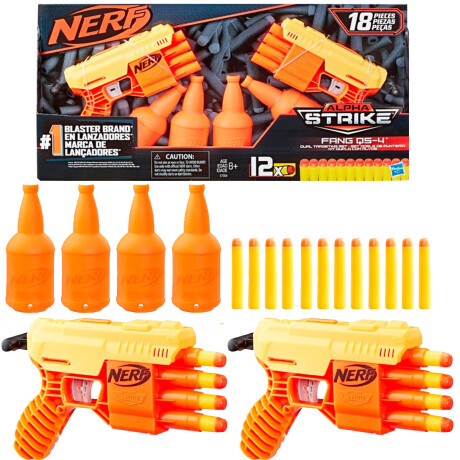 Pistolas Nerf Set Lanzador Fang Alpha Strike dobles Pistolas Nerf Set Lanzador Fang Alpha Strike dobles