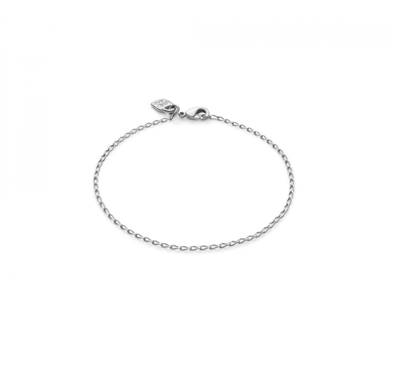 PULSERA CON ESLABONES OBALADOS BAÑADA EN PLATA DE LEY - Pulsera 