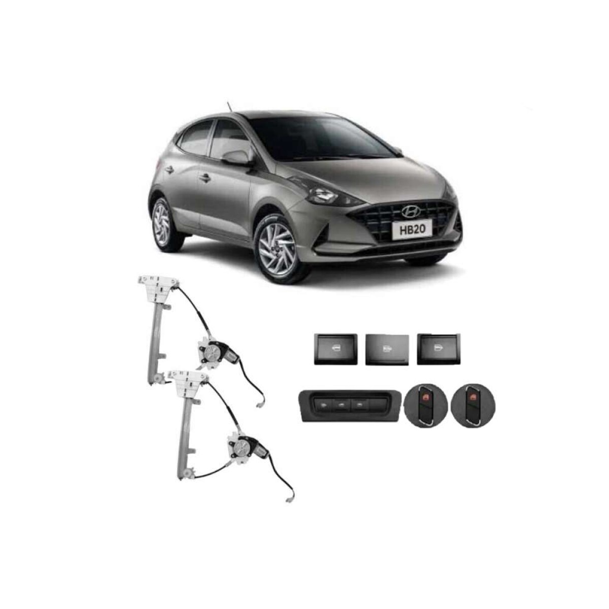 Alzacristal Tragial - Hyundai Hb20 4Pt 