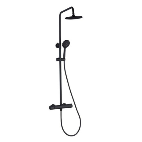 Griferia BARRAl DE DUCHA NEGRO MATE EN AC INOX 000