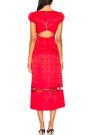 VESTIDO MIDI Rojo